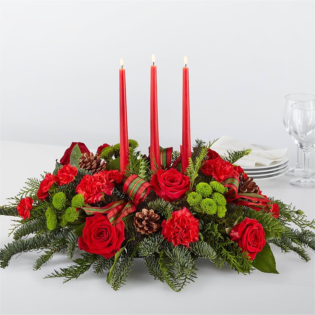 By the Candlelight Centerpiece – FLOWERS BY DICK & SON INC, Akron OH