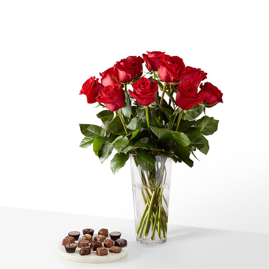 Romantic Long Stem Red Rose Bouquet Bundles – FLOWERS BY DICK & SON INC, Akron OH