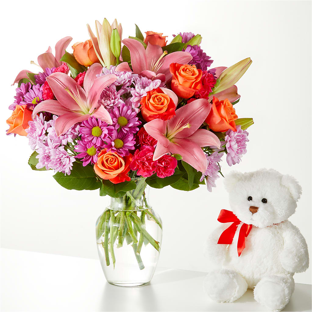 One and Only Bouquet and Bear Bundle – FLOWERS BY DICK & SON INC, Akron OH