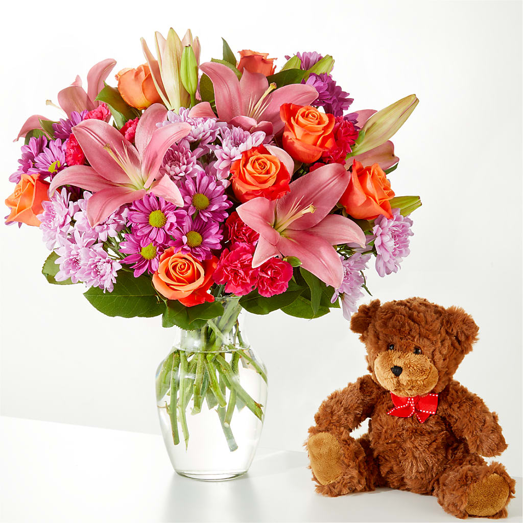 One and Only Bouquet and Bear Bundle – FLOWERS BY DICK & SON INC, Akron OH
