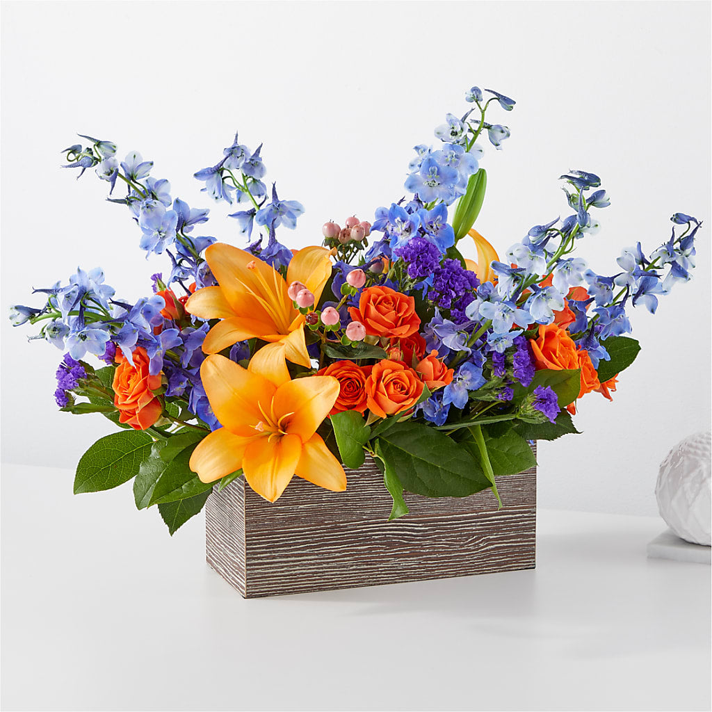 Radiant Citrus Box Bouquet – FLOWERS BY DICK & SON INC, Akron OH