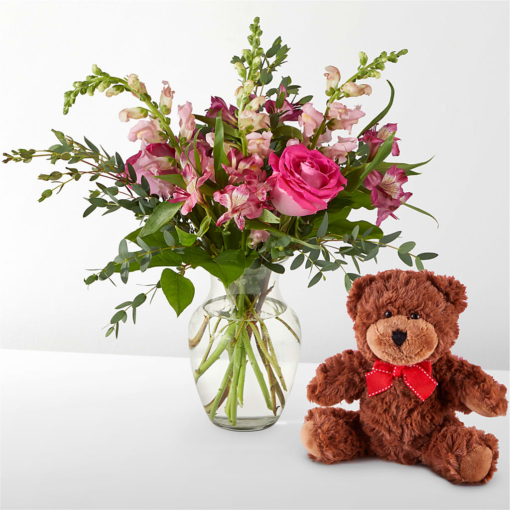 Happily Ever After Bouquet & Bear Set – FLOWERS BY DICK & SON INC, Akron OH