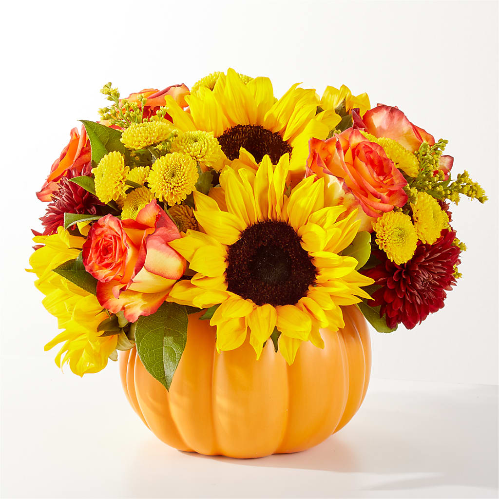 Golden Gourd Pumpkin Bouquet – FLOWERS BY DICK & SON INC, Akron OH