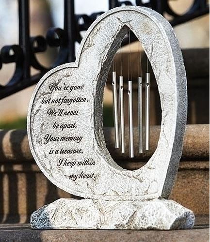 Heart-Shaped Memorial Stone Chime
