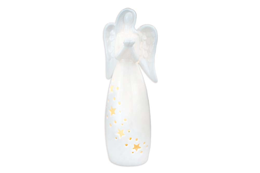 Pre-Lit Porcelain Angel with Stars – FLOWERS BY DICK & SON INC, Akron OH
