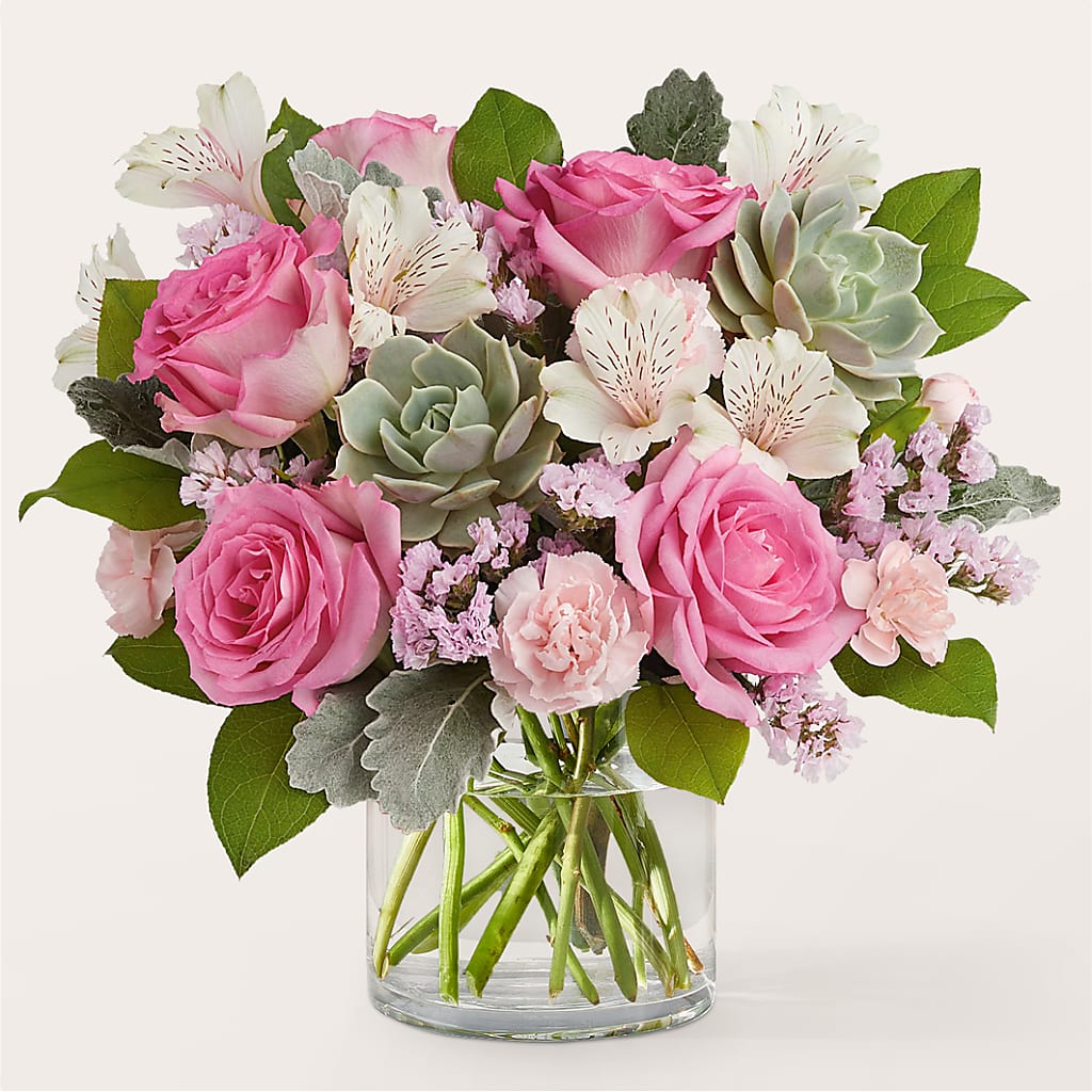 Dusty Rose Bouquet – FLOWERS BY DICK & SON INC, Akron OH