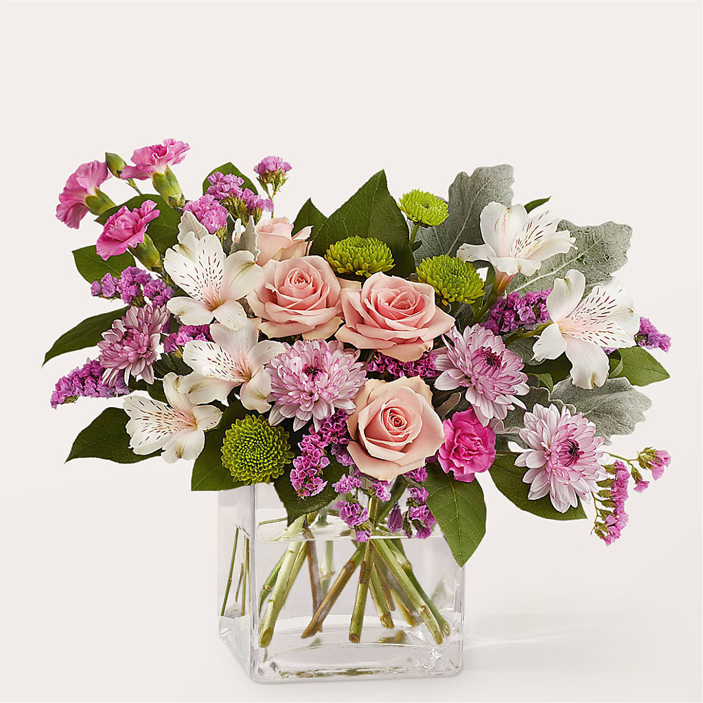 Pink Suede Bouquet – FLOWERS BY DICK & SON INC, Akron OH