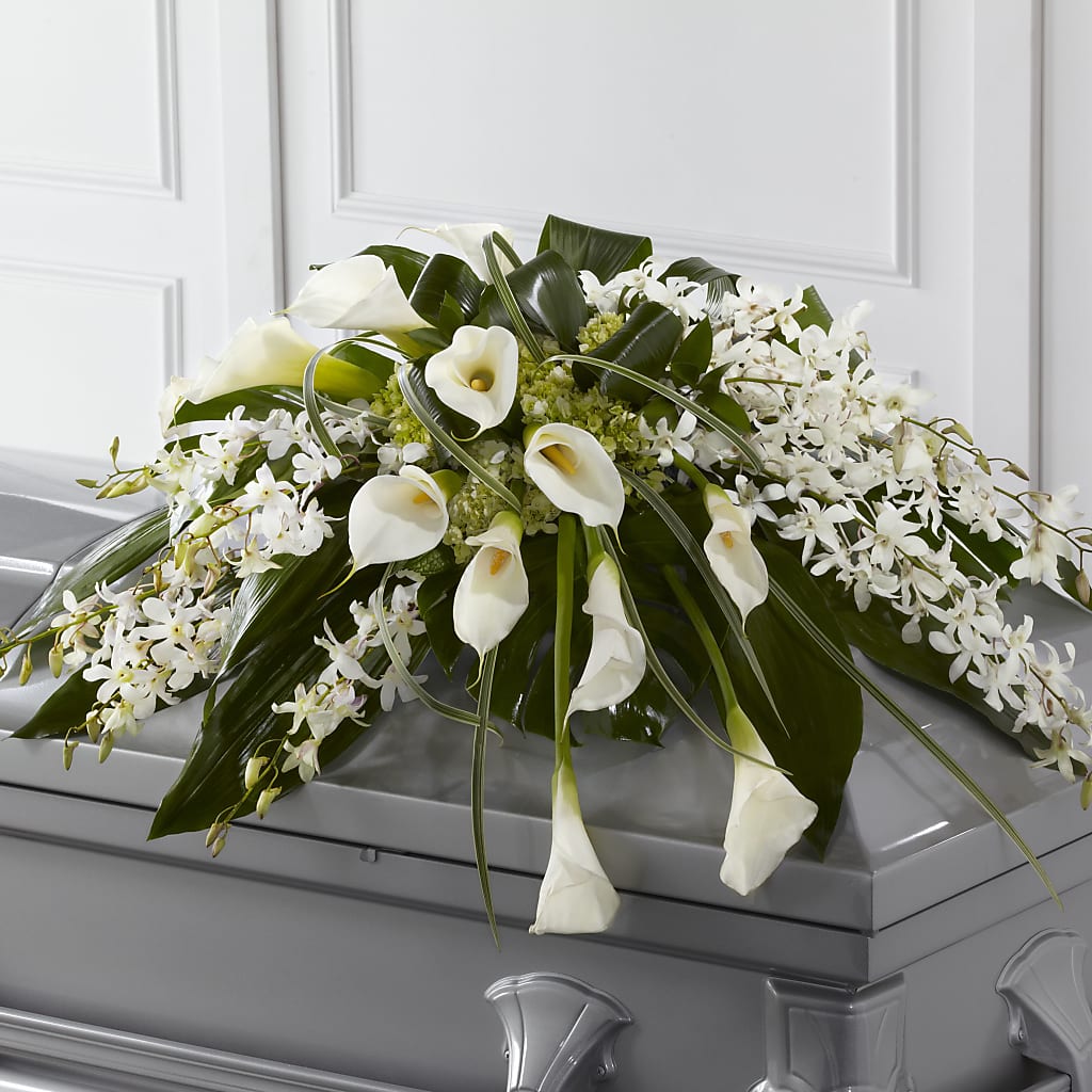 Angel Wings Casket Spray – FLOWERS BY DICK & SON INC, Akron OH