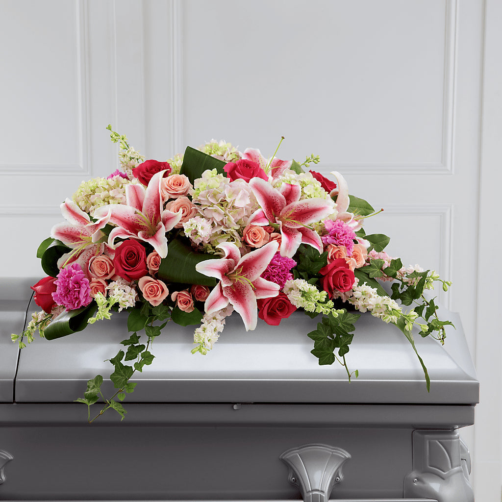 Splendid Grace Casket Spray – FLOWERS BY DICK & SON INC, Akron OH
