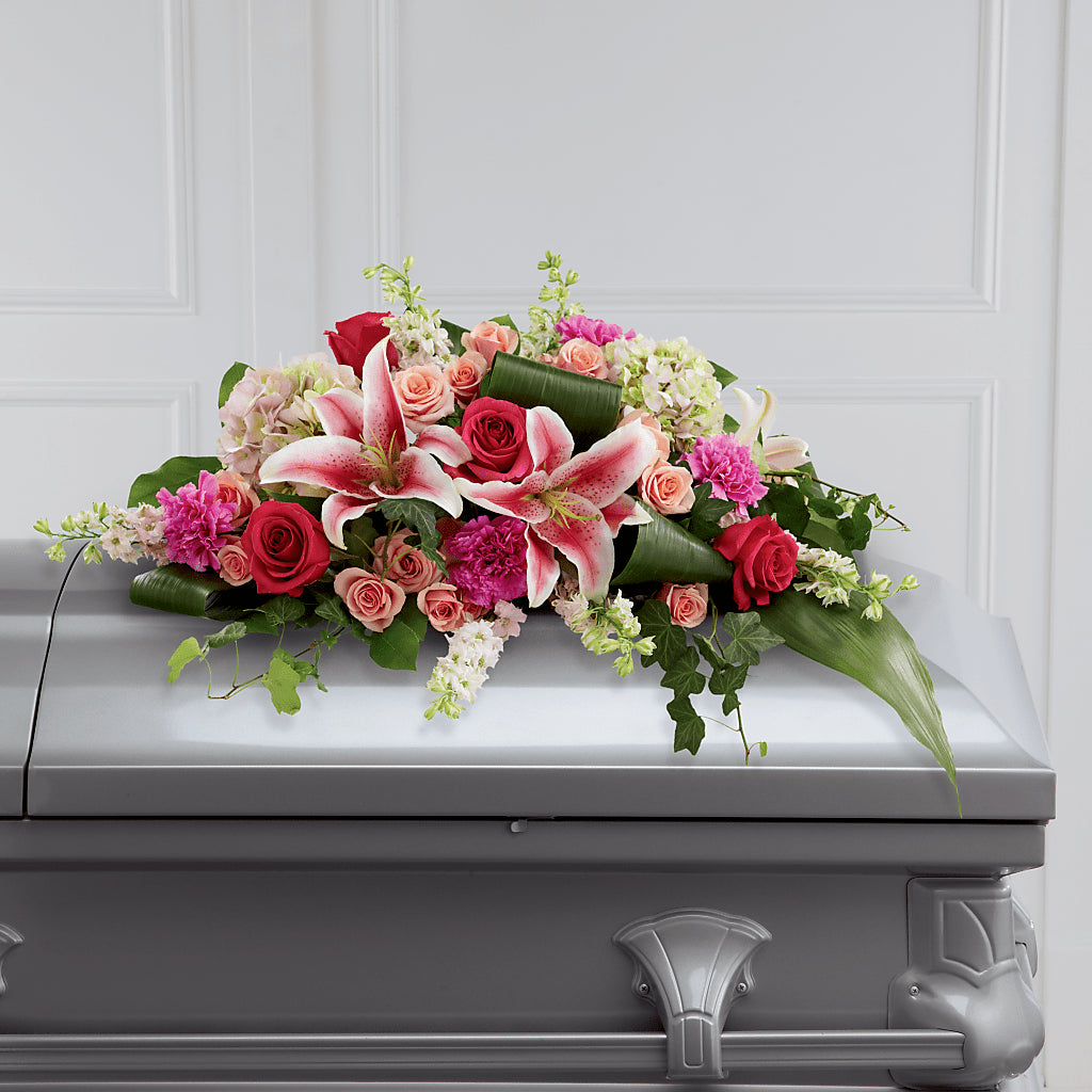 Splendid Grace Casket Spray – FLOWERS BY DICK & SON INC, Akron OH