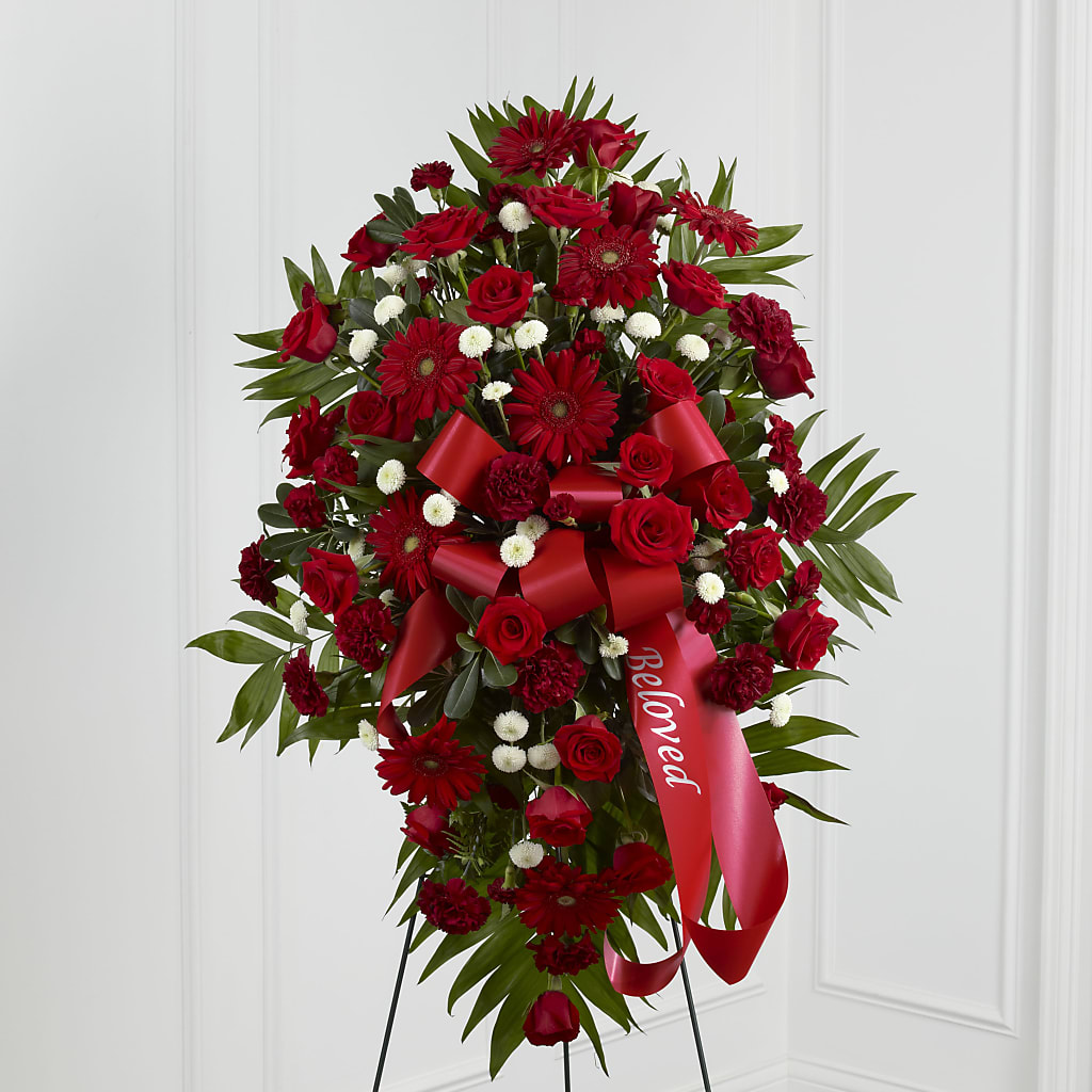 Treasured Memories Standing Spray – FLOWERS BY DICK & SON INC, Akron OH