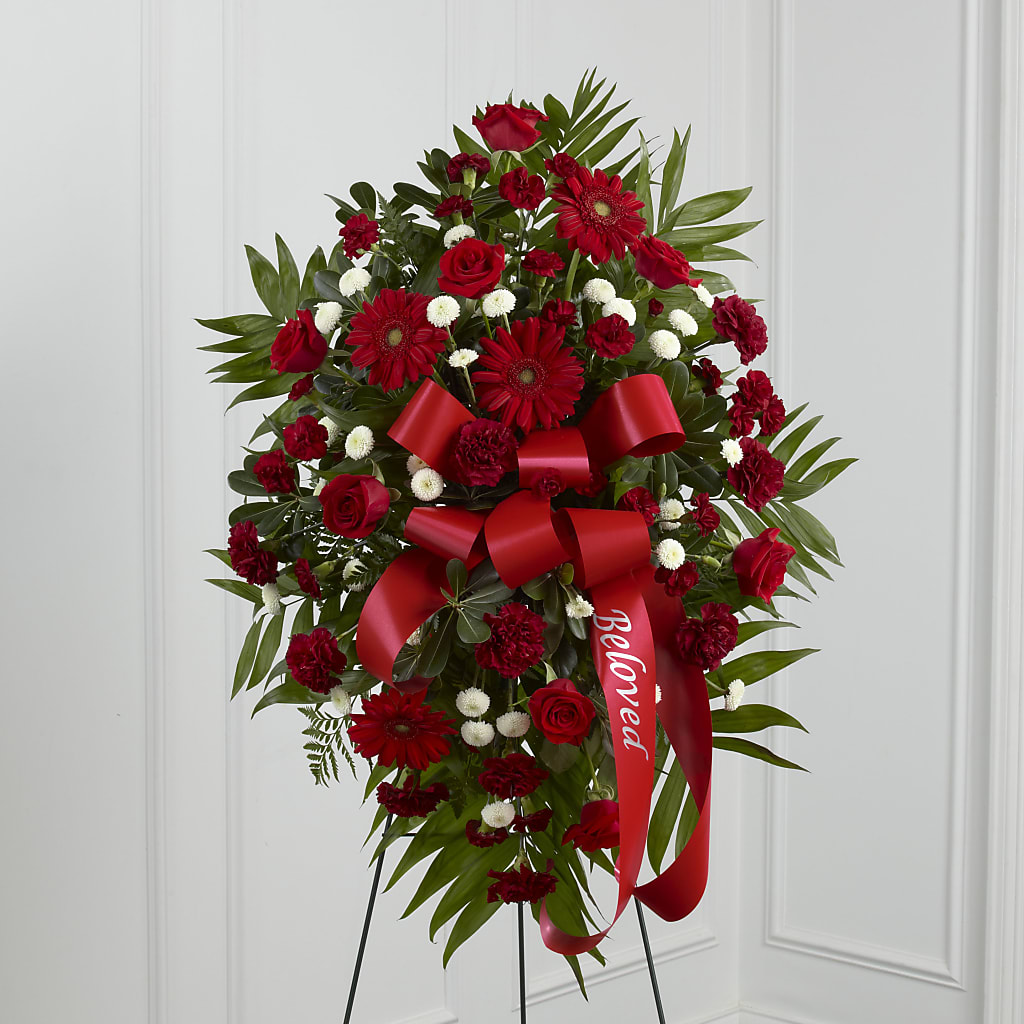Treasured Memories Standing Spray – FLOWERS BY DICK & SON INC, Akron OH