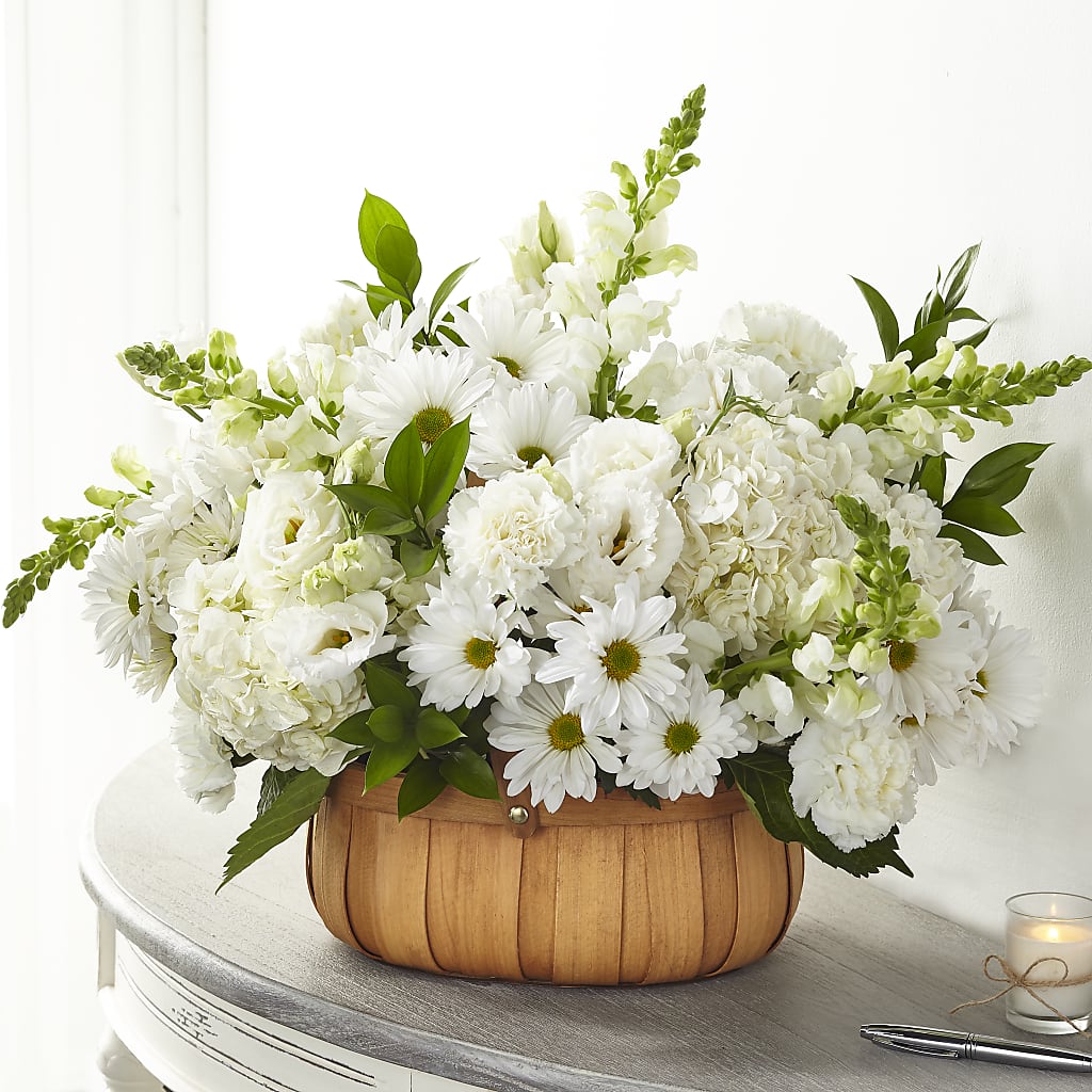 Pure Ivory Basket – FLOWERS BY DICK & SON INC, Akron OH