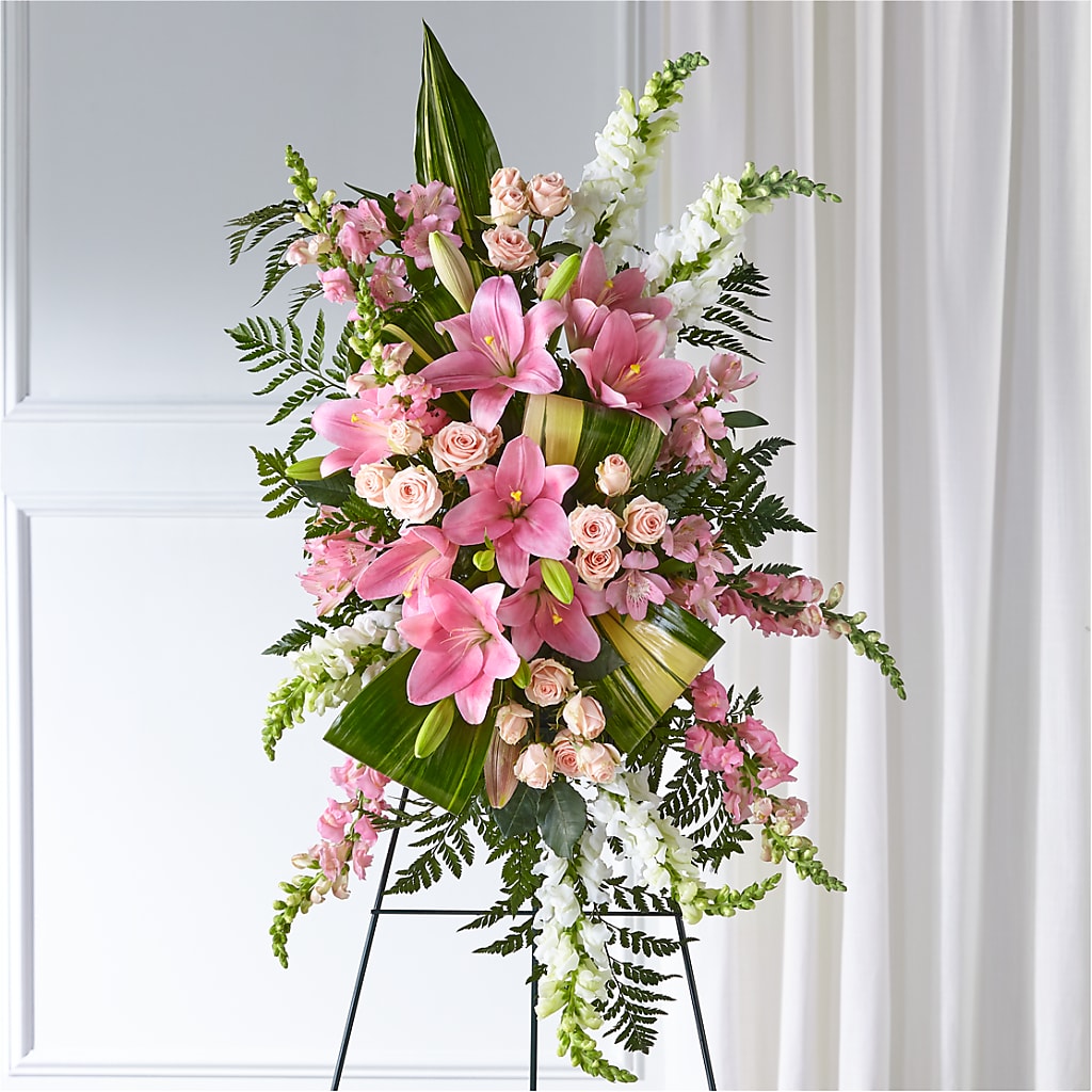 Elegant Embrace Standing Spray – FLOWERS BY DICK & SON INC, Akron OH