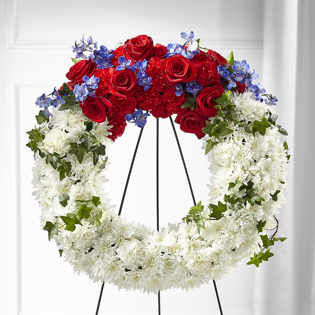 Patriotic Passion Wreath – FLOWERS BY DICK & SON INC, Akron OH