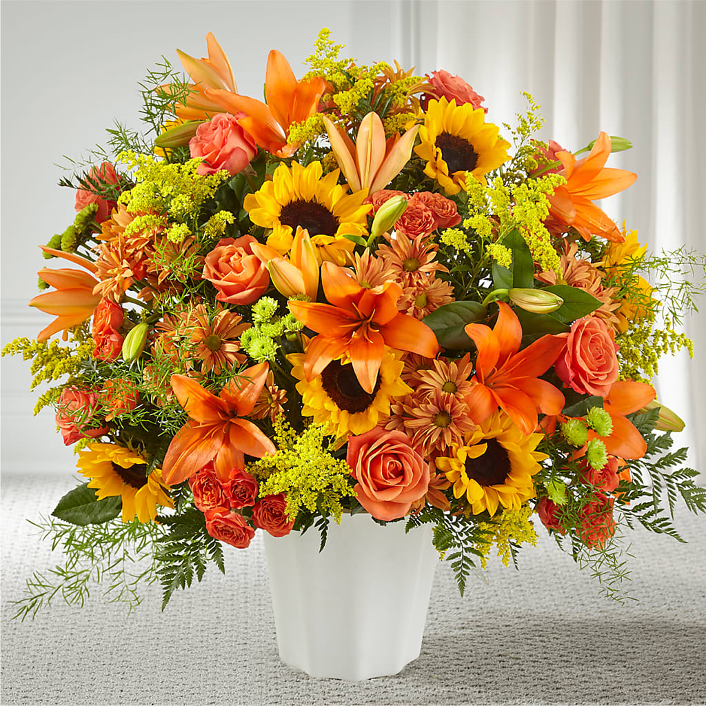Harvest Thoughts Floor Basket – FLOWERS BY DICK & SON INC, Akron OH