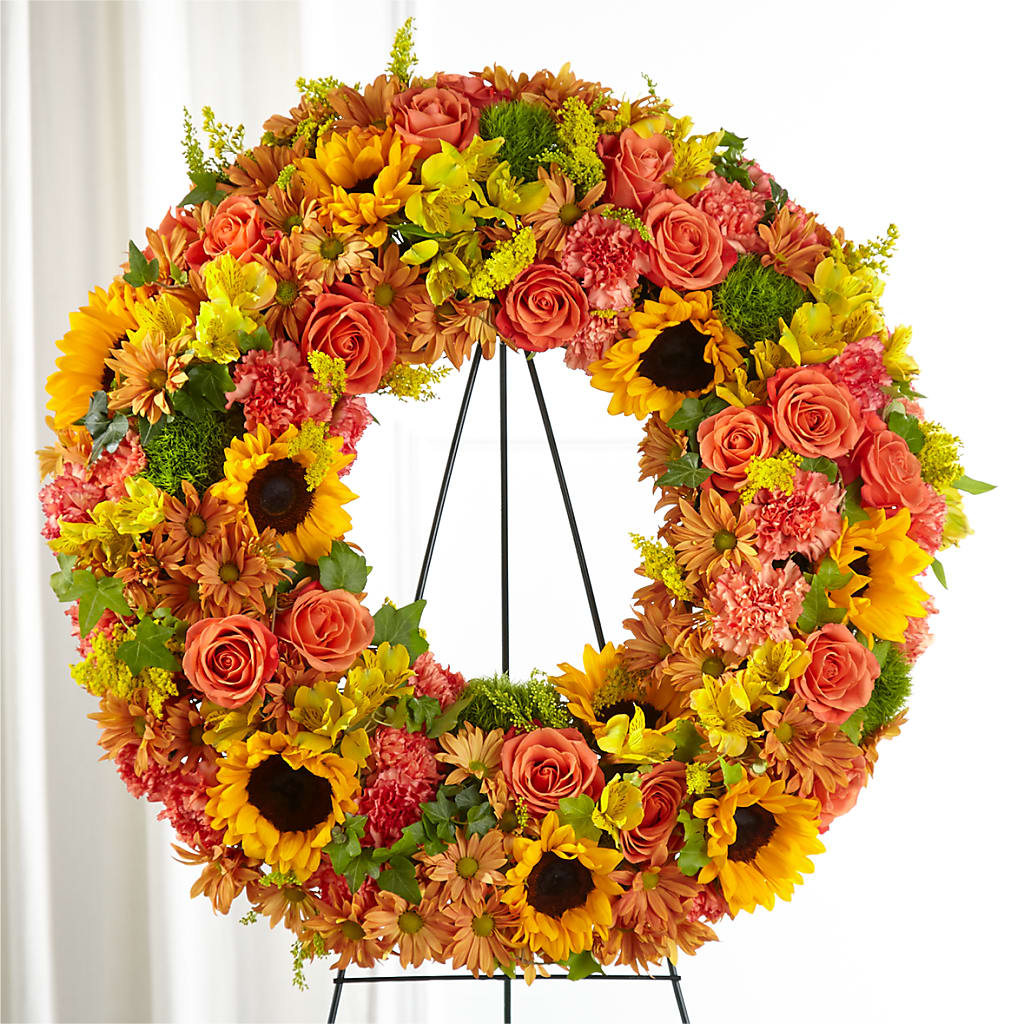 Autumnal Memories Wreath (Standard) – FLOWERS BY DICK & SON INC, Akron OH