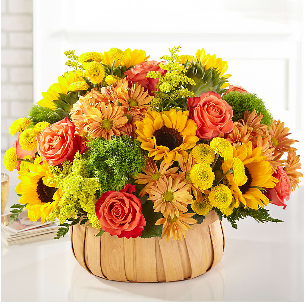 Harvest Sunflower Basket – FLOWERS BY DICK & SON INC, Akron OH