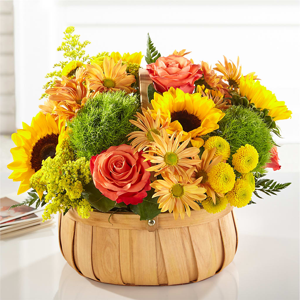 Harvest Sunflower Basket – FLOWERS BY DICK & SON INC, Akron OH