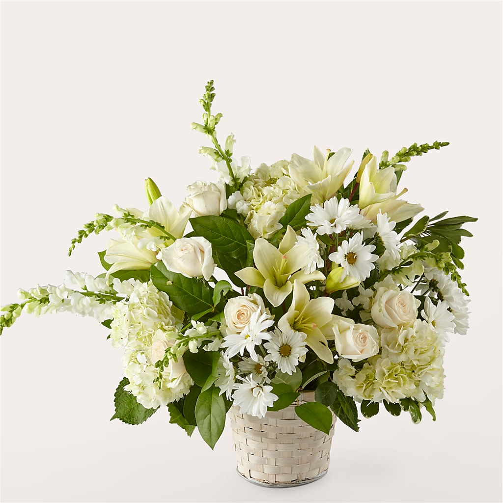 Ivory Elegance Floral Basket – FLOWERS BY DICK & SON INC, Akron OH