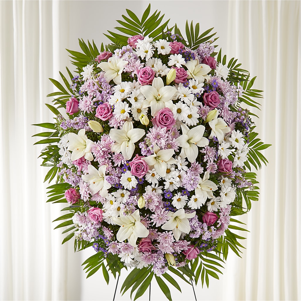 Surrounded by Love Standing Spray – FLOWERS BY DICK & SON INC, Akron OH