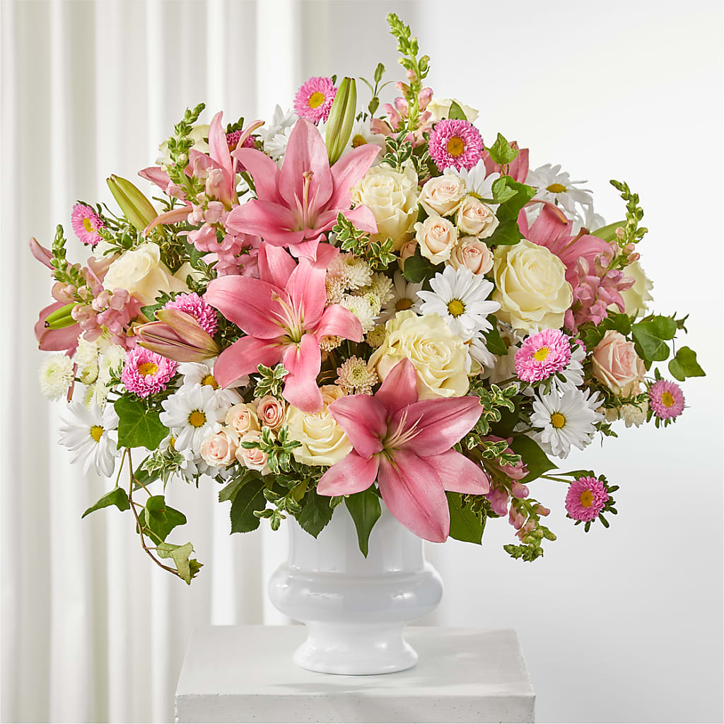 Empathetic Blooms Urn Arrangement – FLOWERS BY DICK & SON INC, Akron OH