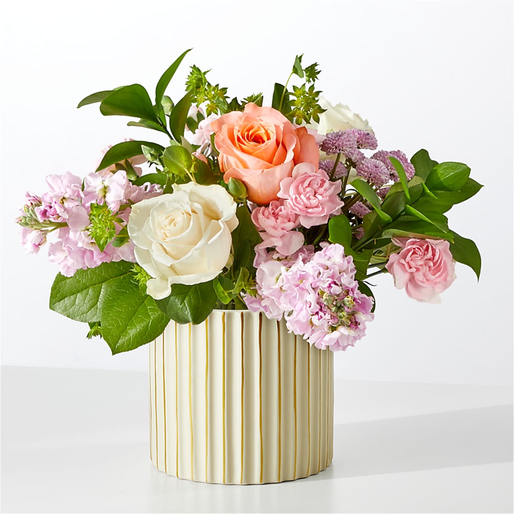 French Market Bouquet with Ivory Vase – FLOWERS BY DICK & SON INC, Akron OH