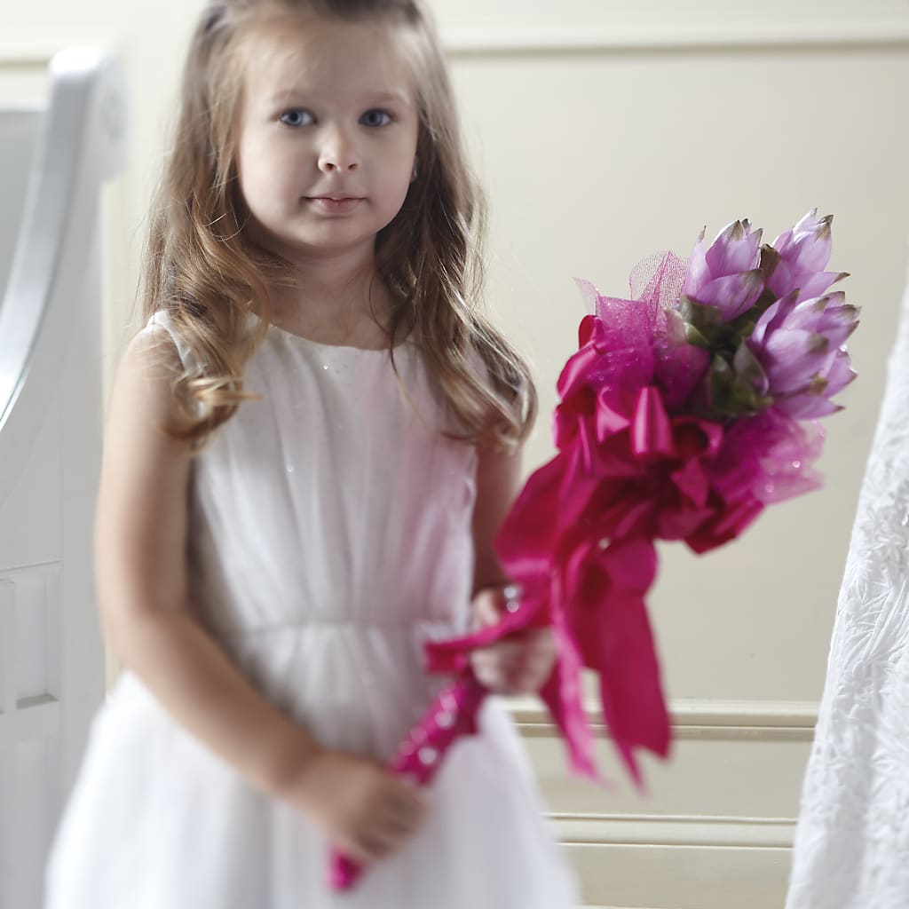 Sparkle Pink Flower Girl Bouquet – FLOWERS BY DICK & SON INC, Akron OH