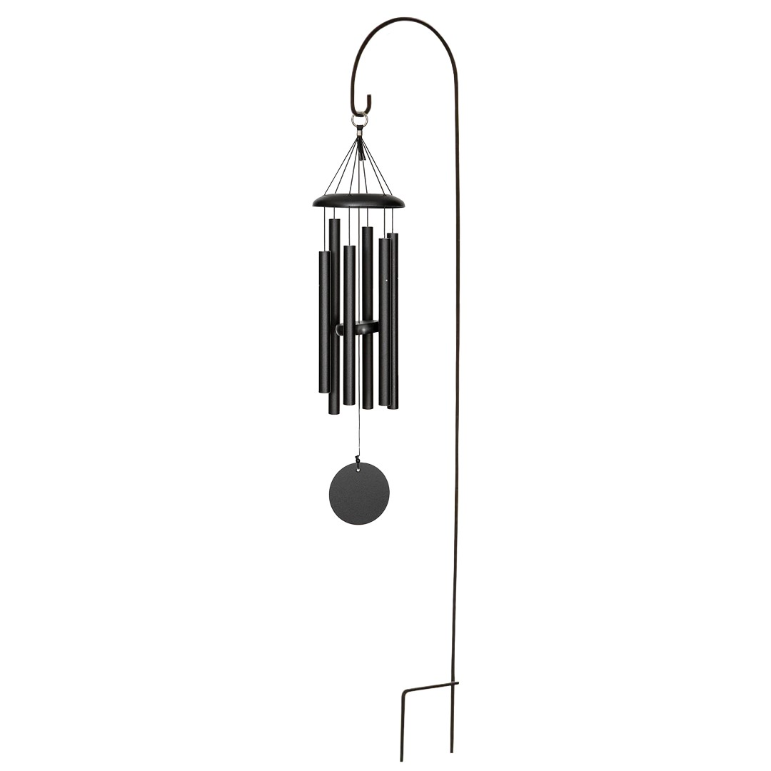Shepherd's Hook Wind Chime Display