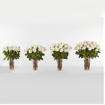 Long Stem White Rose Bouquet – FLOWERS BY DICK & SON INC, Akron OH