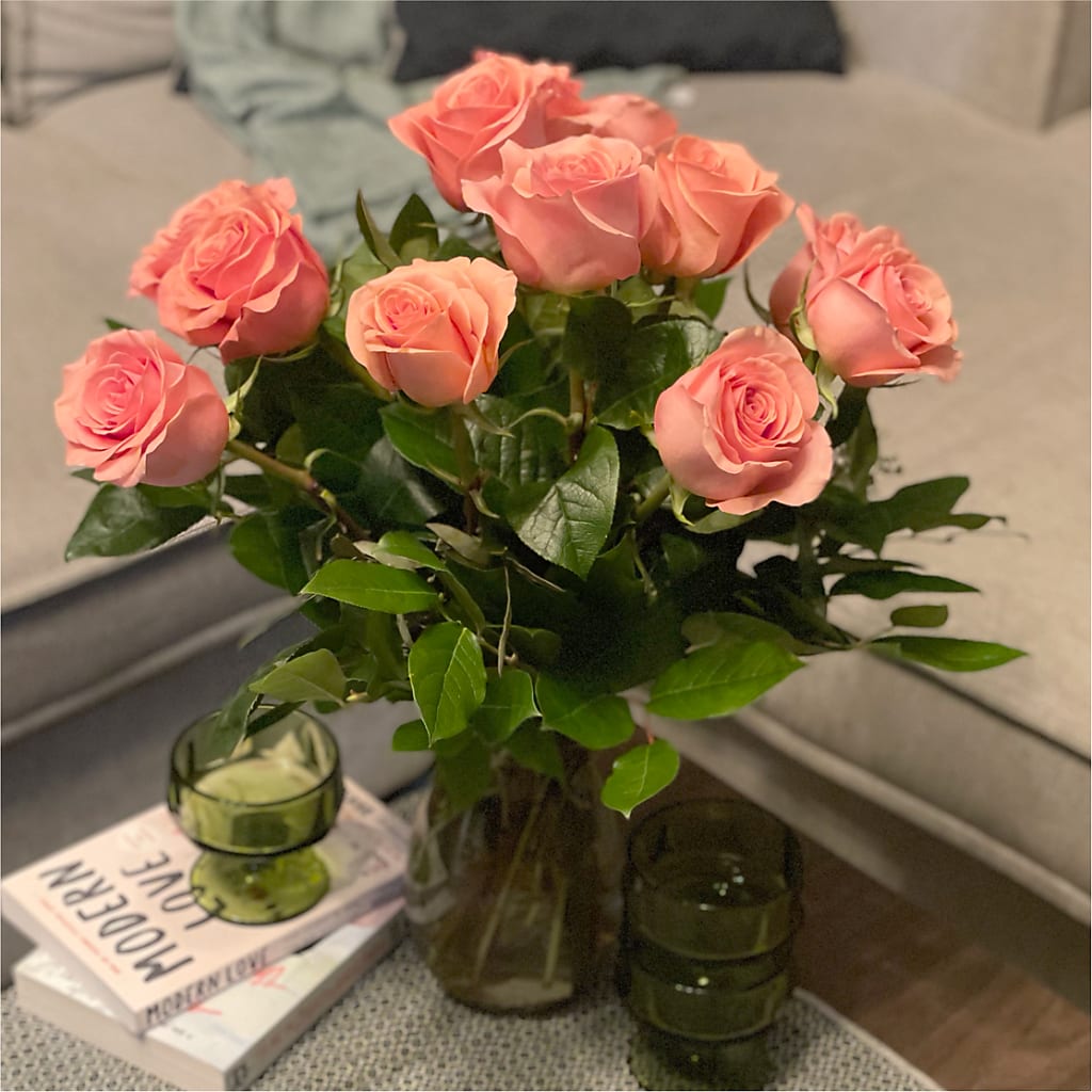 Long Stem Pink Rose Bouquet – FLOWERS BY DICK & SON INC, Akron OH