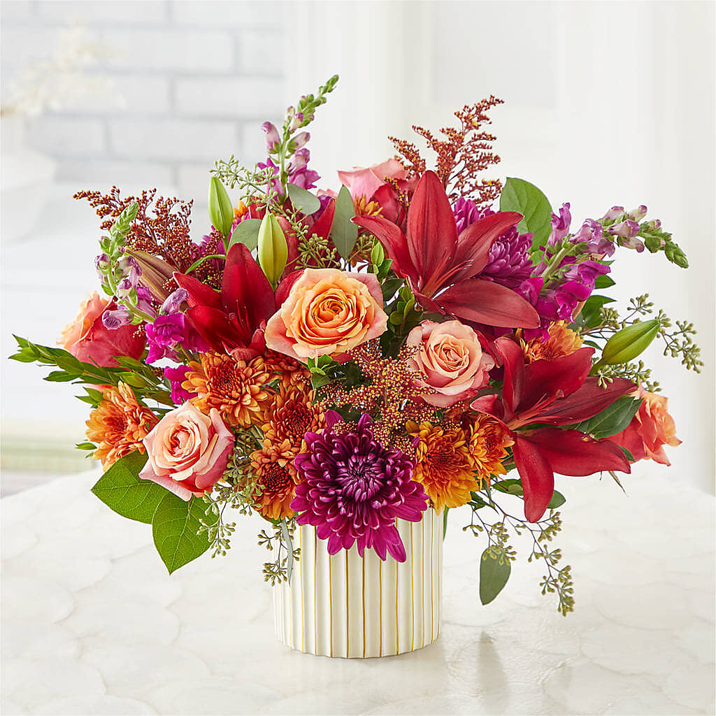 Burgundy Landscape Bouquet – FLOWERS BY DICK & SON INC, Akron OH