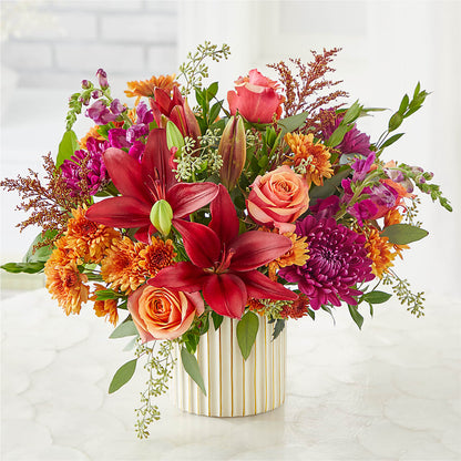 Burgundy Landscape Bouquet – FLOWERS BY DICK & SON INC, Akron OH