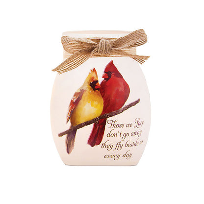 Angel Cardinals Pre-Lit Small Jar - Those We Love – FLOWERS BY DICK & SON INC, Akron OH