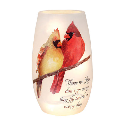 Angel Cardinals Pre-Lit Small Vase - Those We Love – FLOWERS BY DICK & SON INC, Akron OH