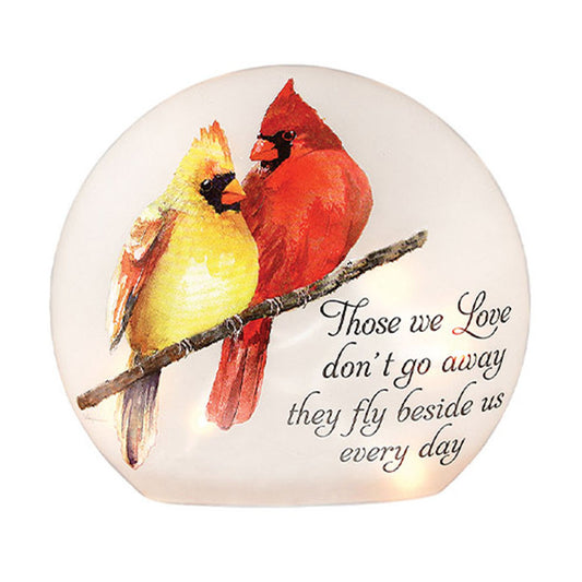 Angel Cardinals Pre-Lit Round Orb - Those We Love