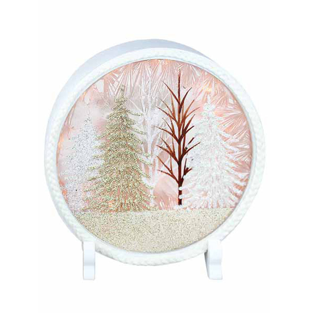 Winter Wonderland Glass with Circular Frame