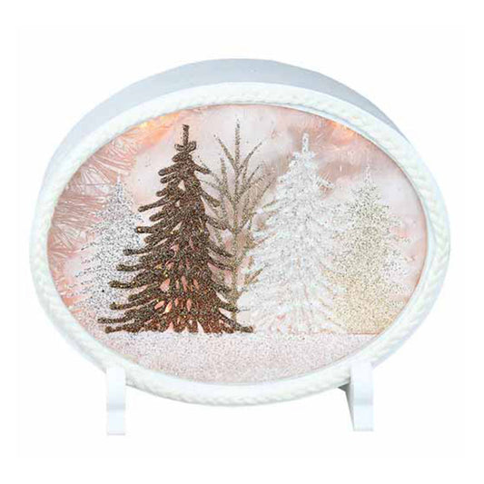 Winter Wonderland Glass with Oval Frame