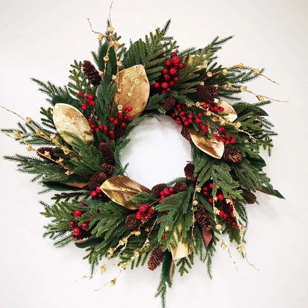 26inch Gold Magnolia Wreath