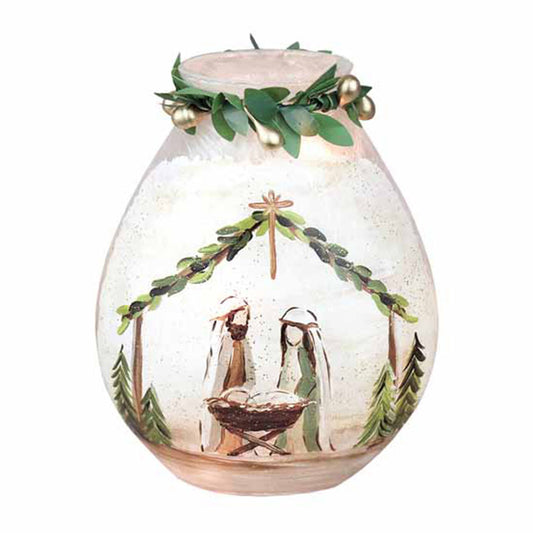 Nativity Scene Pre-Lit Glass