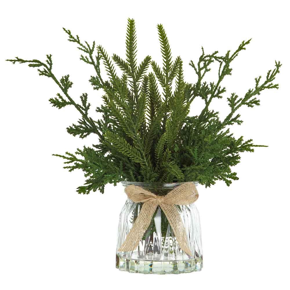 Mixed Pine in Glass Vase