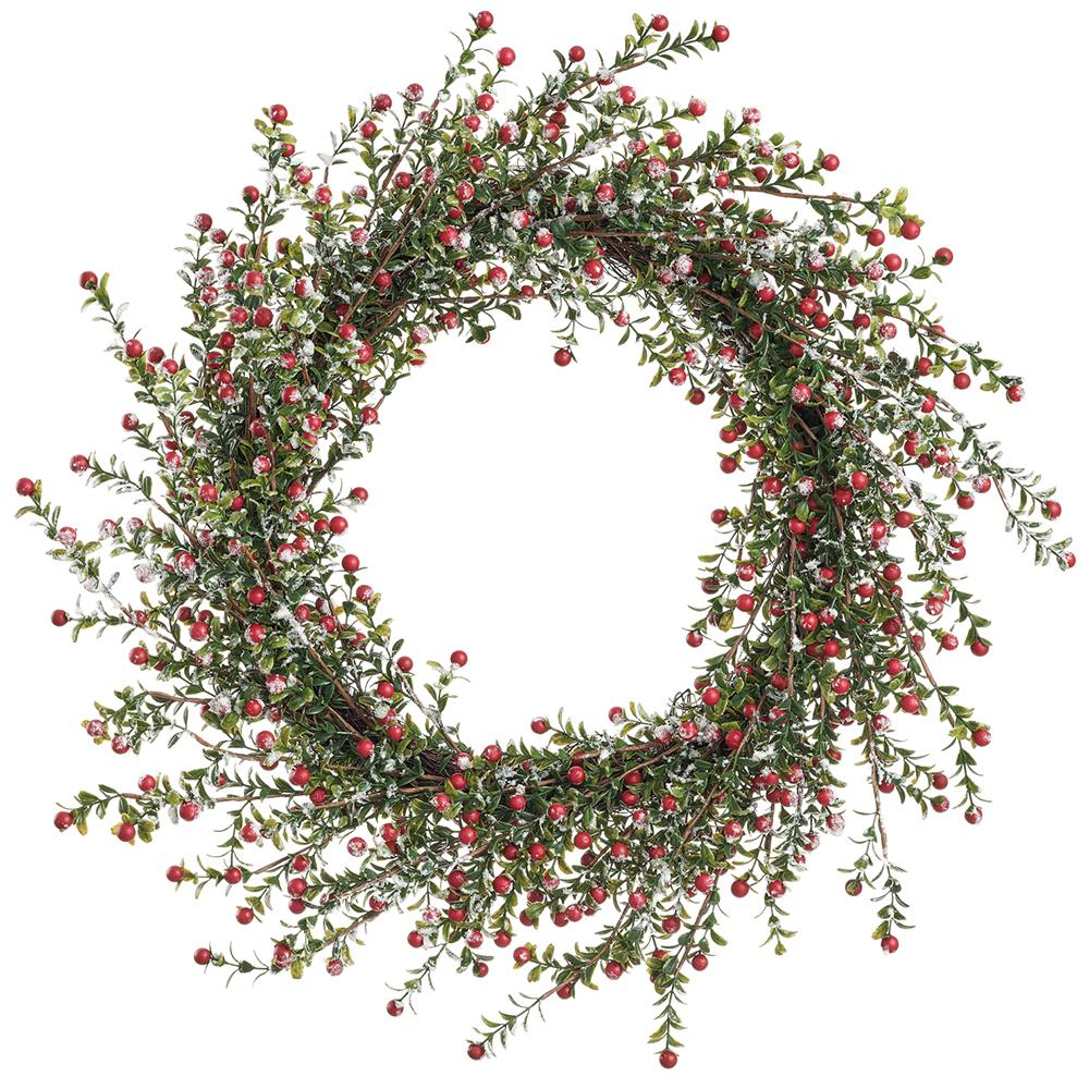 24inch Snowed Berry Wreath