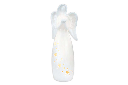 Pre-Lit Porcelain Angel with Stars – FLOWERS BY DICK & SON INC, Akron OH