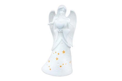 Pre-Lit Ceramic Angel with Stars – FLOWERS BY DICK & SON INC, Akron OH