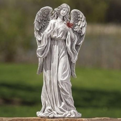 Angel with Cardinal Memorial Statue – FLOWERS BY DICK & SON INC, Akron OH