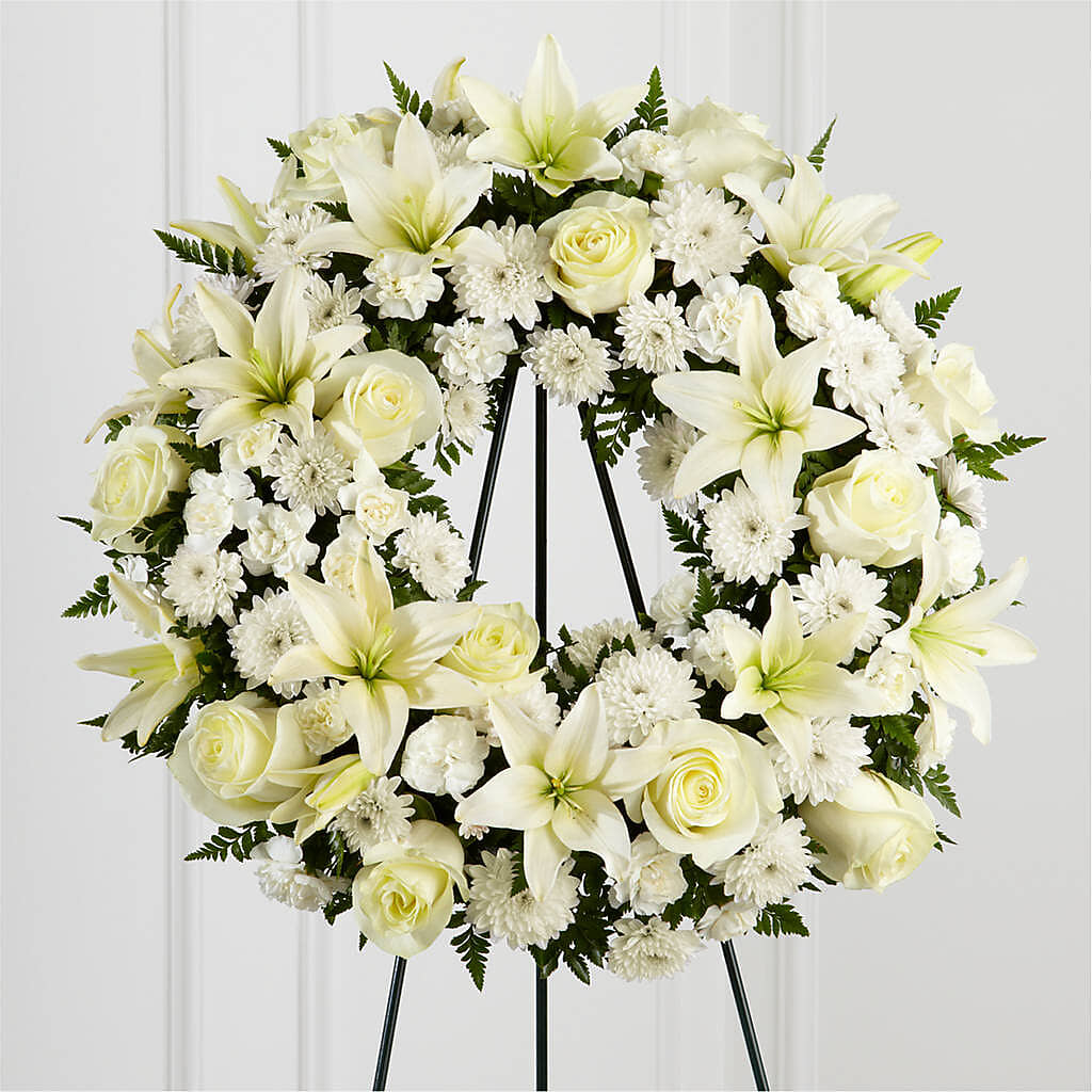 Treasured Tribute Wreath – FLOWERS BY DICK & SON INC, Akron OH