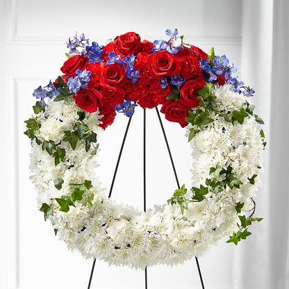 Patriotic Passion Wreath – FLOWERS BY DICK & SON INC, Akron OH