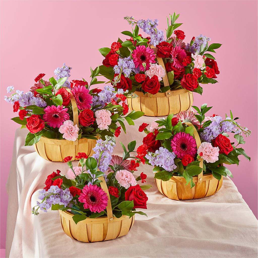 Pink Picnic Basket – FLOWERS BY DICK & SON INC, Akron OH