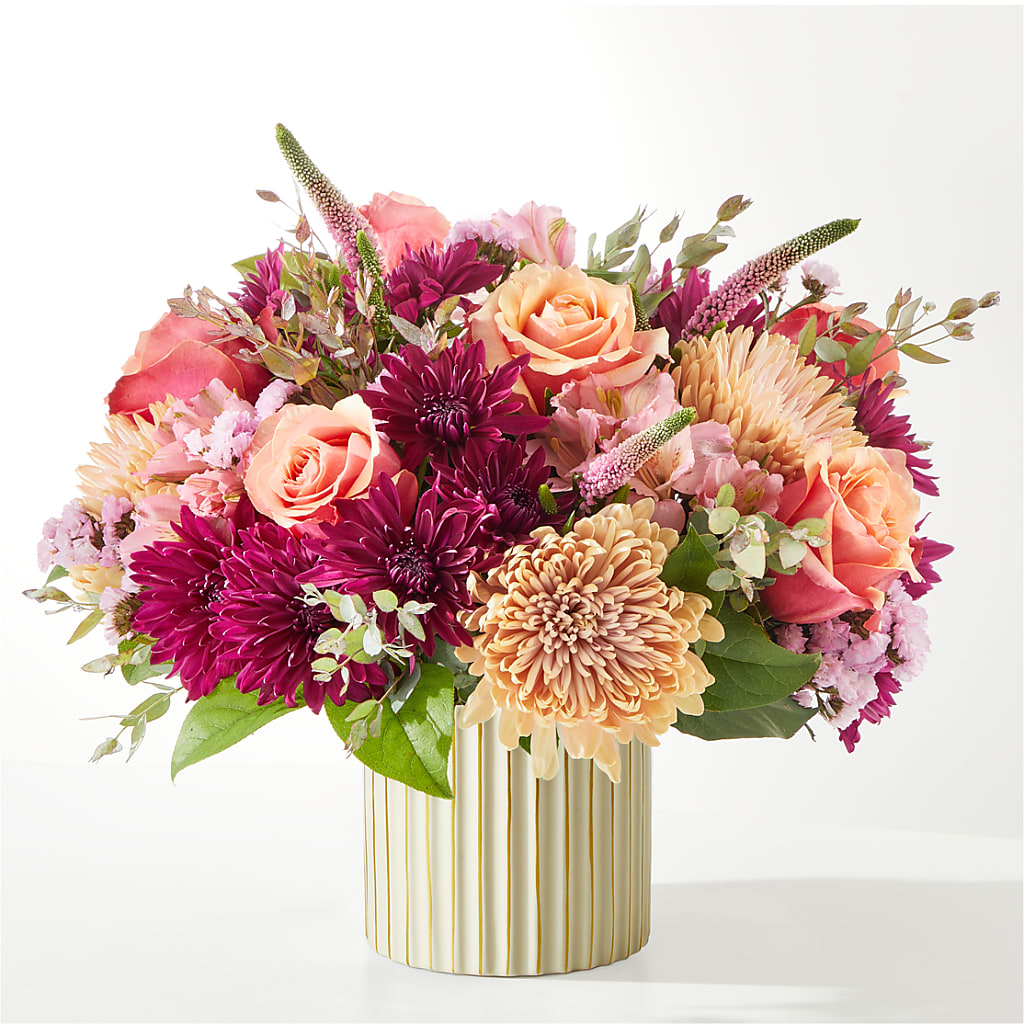 Berry Cobbler Bouquet with Ivory Vase – FLOWERS BY DICK & SON INC, Akron OH