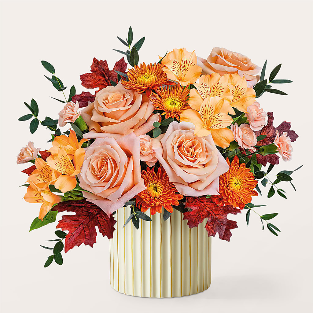 Spiced Latte Bouquet with Ivory Vase – FLOWERS BY DICK & SON INC, Akron OH